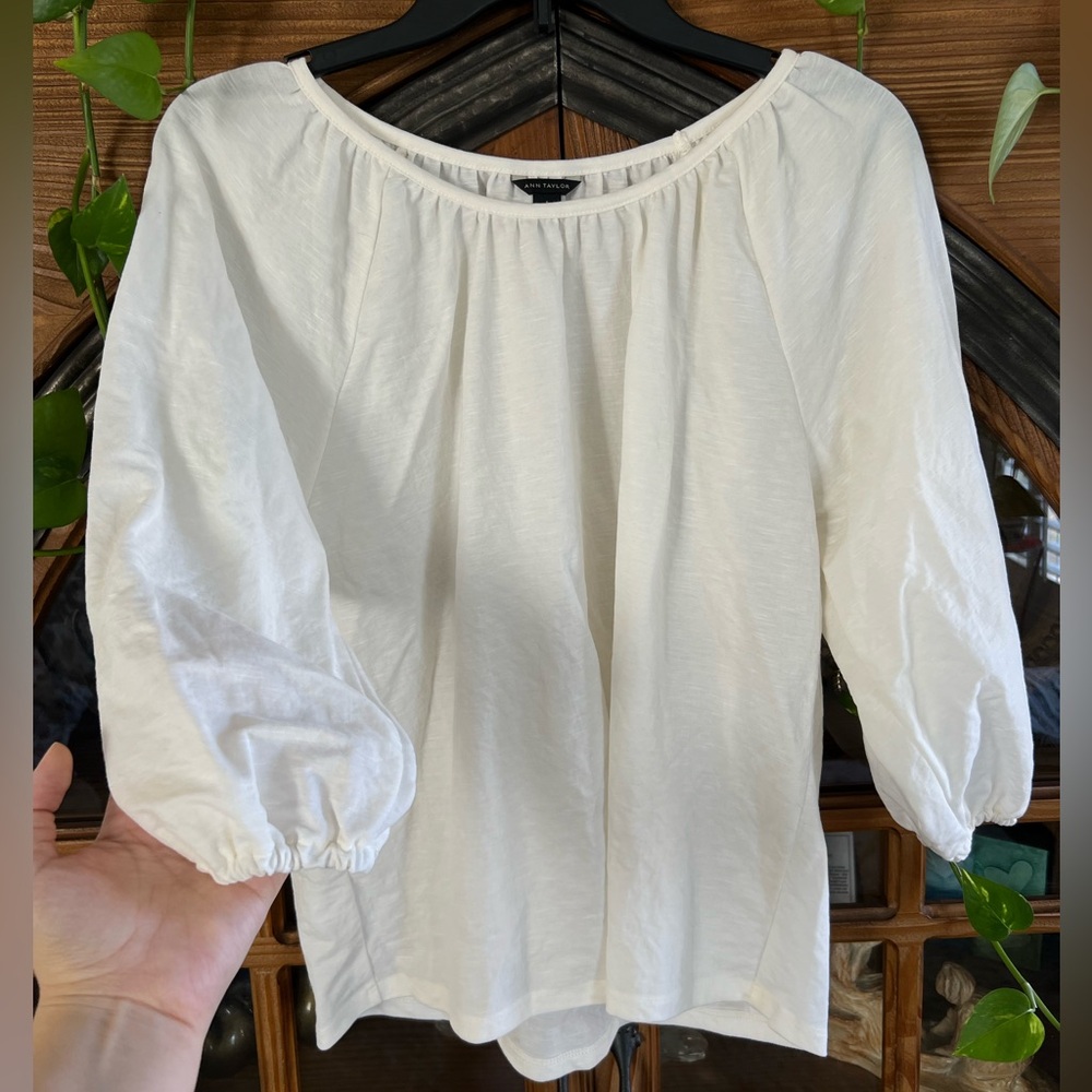Ann Taylor Elegant White Women's Top